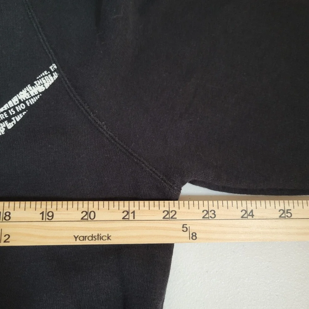 Vintage Mens Nike Sweatshirt Medium Logo‎ Swoosh Black Long Sleeve 0278 - Picture 7 of 8